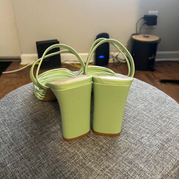 Green Strappy Heels - Picture 4 of 7